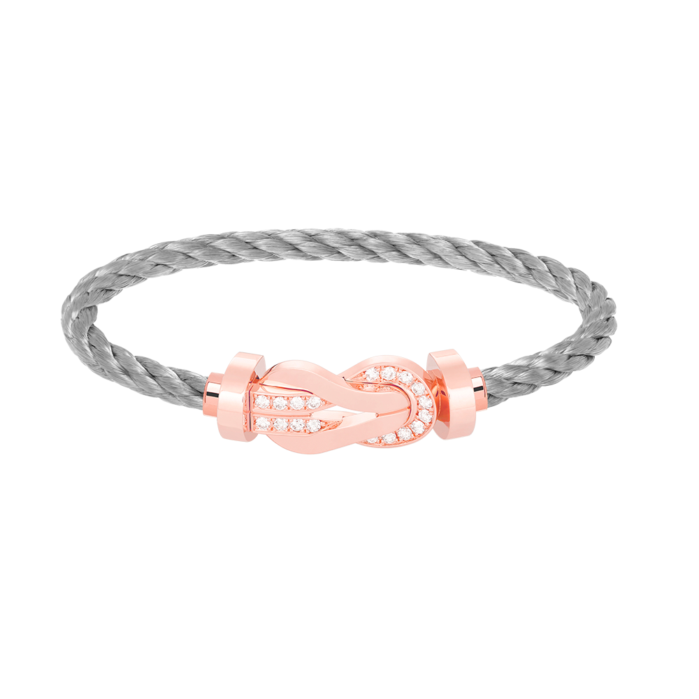 [Royal]CHANCE LARGE 8 FIGURE BUCKLE HALF DIAMOND BRACELET ROSE GOLD