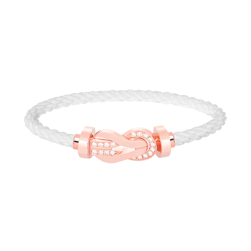 [Royal]CHANCE LARGE 8 FIGURE BUCKLE HALF DIAMOND BRACELET ROSE GOLD