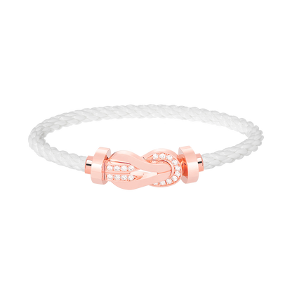 [Royal]CHANCE LARGE 8 FIGURE BUCKLE HALF DIAMOND BRACELET ROSE GOLD