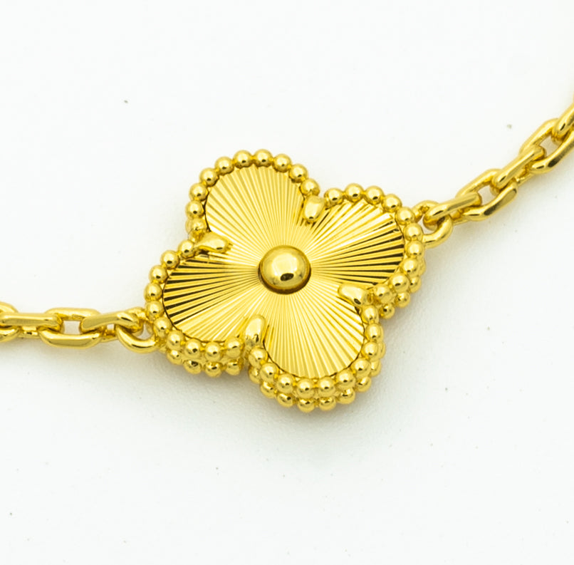 [Royal]CLOVER BRACELET 5 MOTIFS GOLD DIAMOND