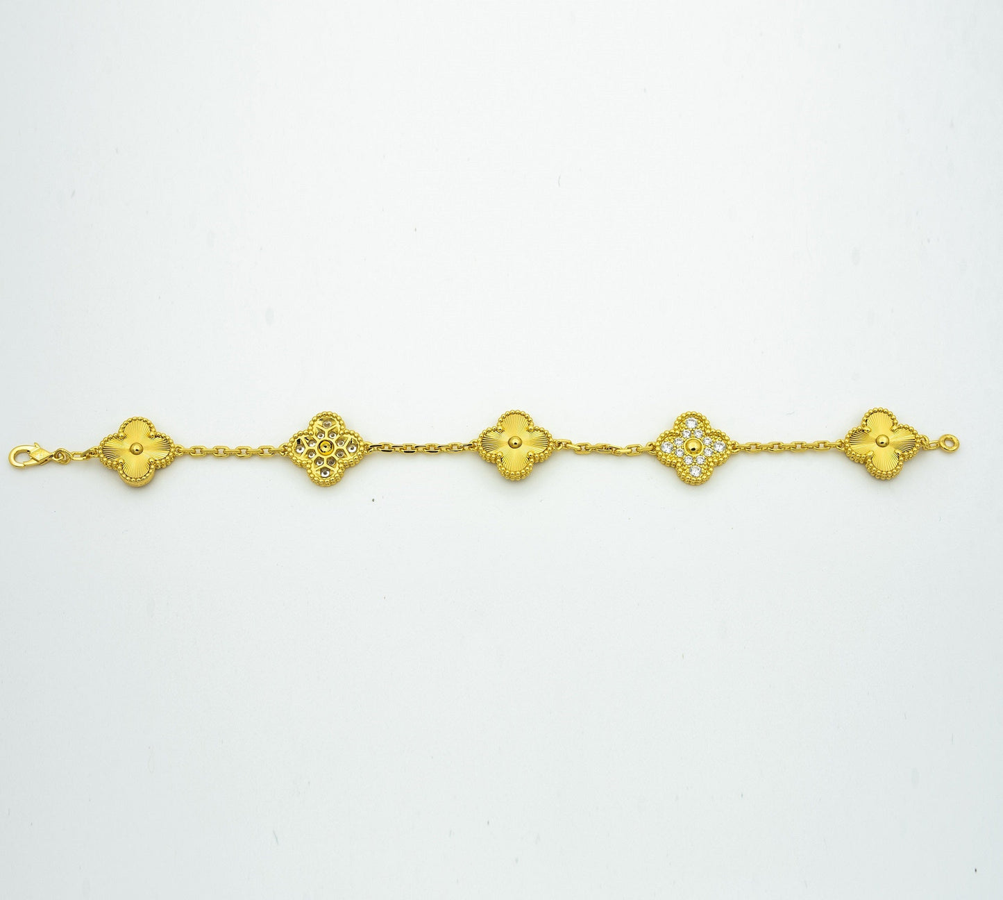 [Royal]CLOVER BRACELET 5 MOTIFS GOLD DIAMOND