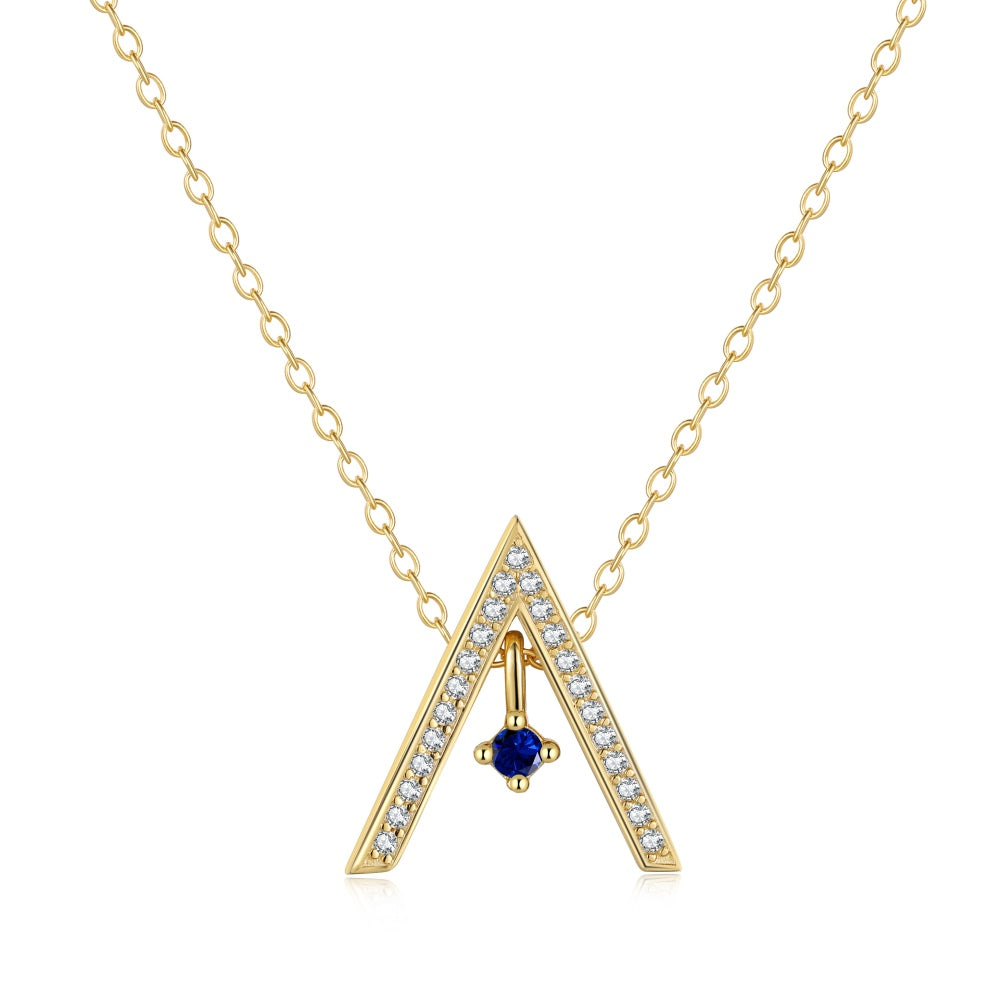 [Royal]Sparkling "A" Shape Necklace