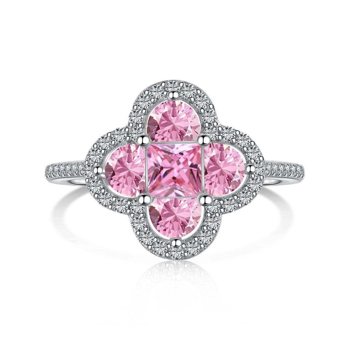 [Royal]Luxuriöser Eternity-Bankettring in Blumenform