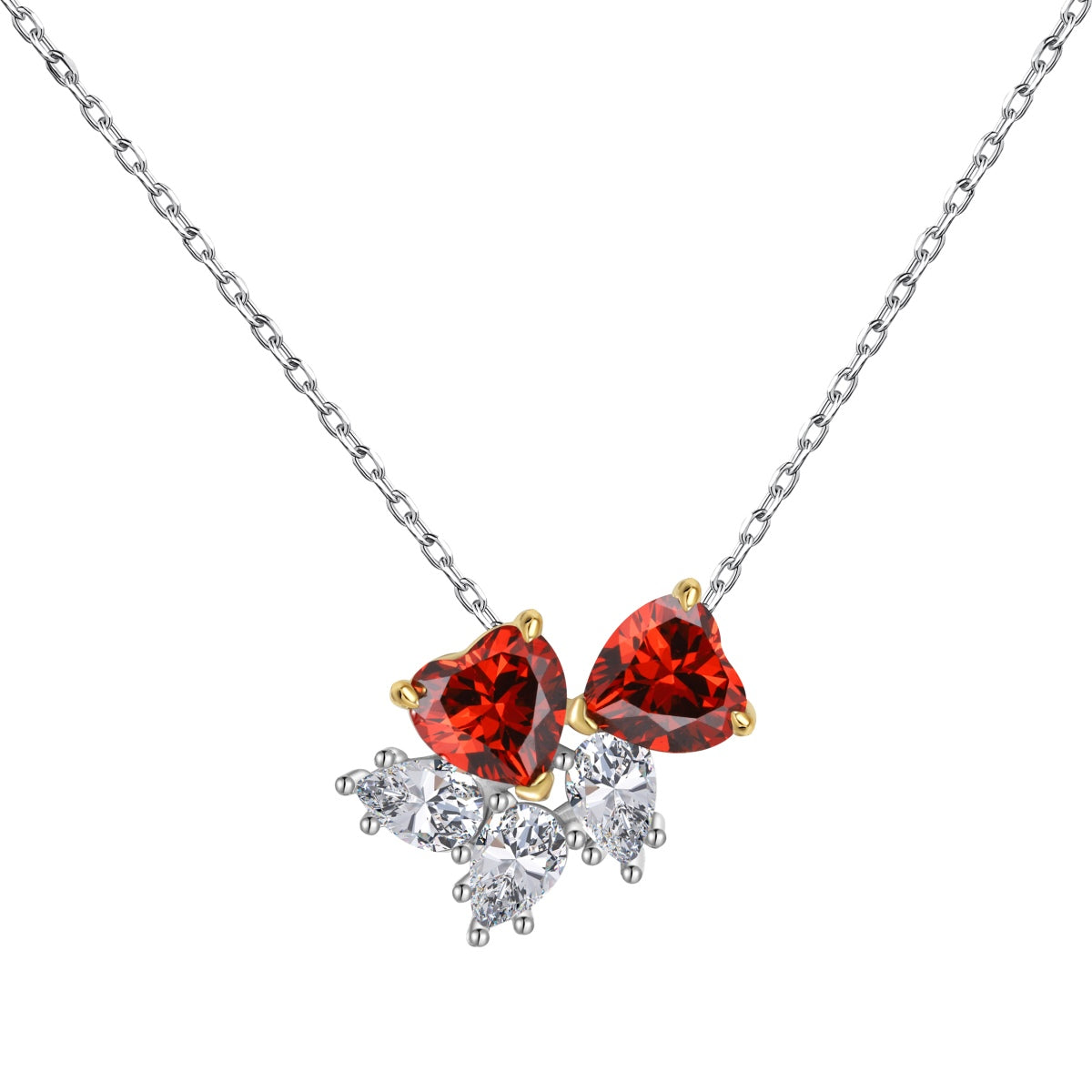 [Royal]Dainty Red Heart Necklace