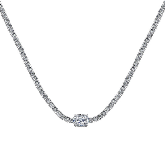 [Royal]1.0 Carat Shining Oval Cut Necklace