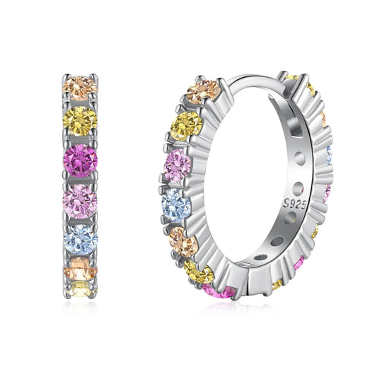 [Royal]Radiant Colorful Round Cut Earrings