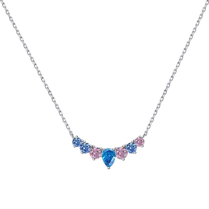 [Royal]Dainty Colorful Heart Necklace