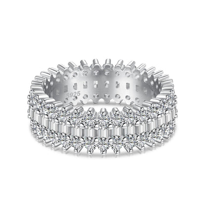 [Royal] Verzierter bunter Radiant Cut Alltagsring