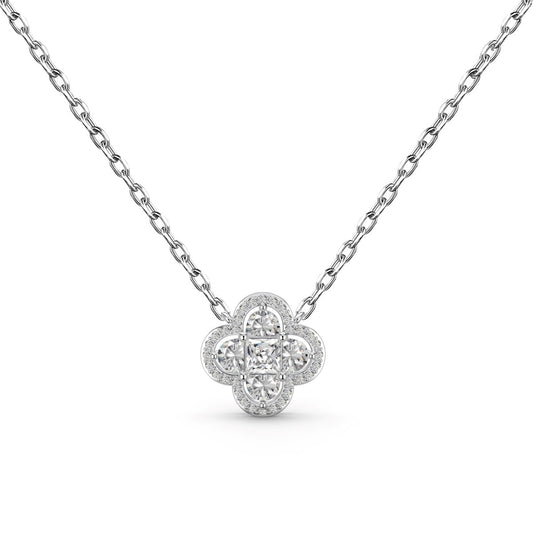 [Royal]Spliced Lucky Four-Leaf Clover Versatile Necklace