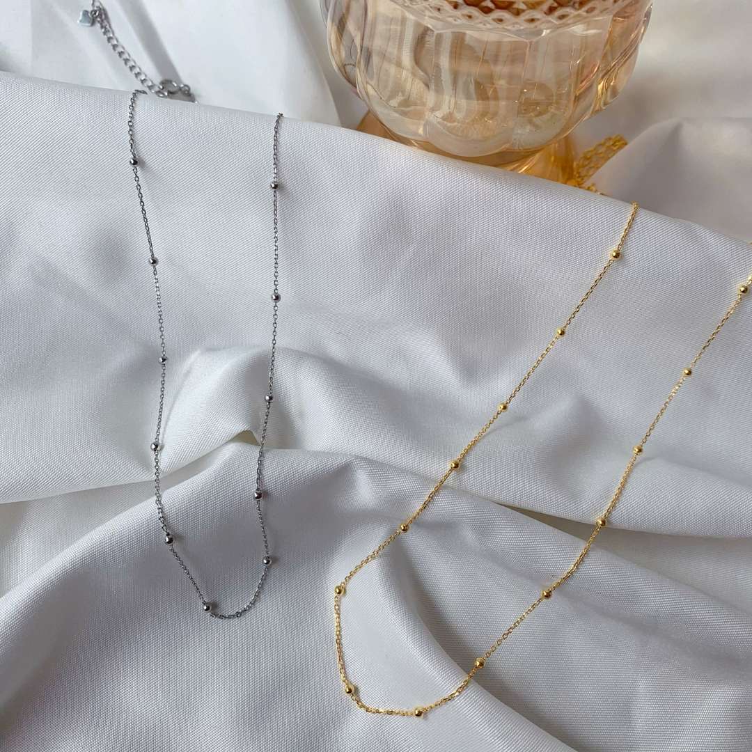 [Royal]Small Bead Clavicle Chain Simple Necklace