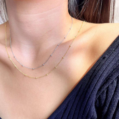 [Royal]Small Bead Clavicle Chain Simple Necklace