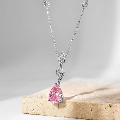 [Royal]Dazzling Pear Cut Necklace