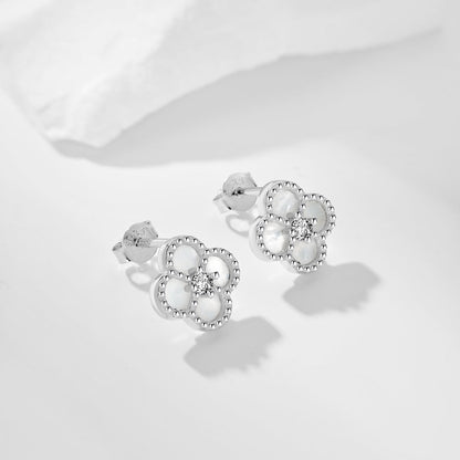 [Royal]Four-Leaf Clover Flower Shape Exquisite Earrings