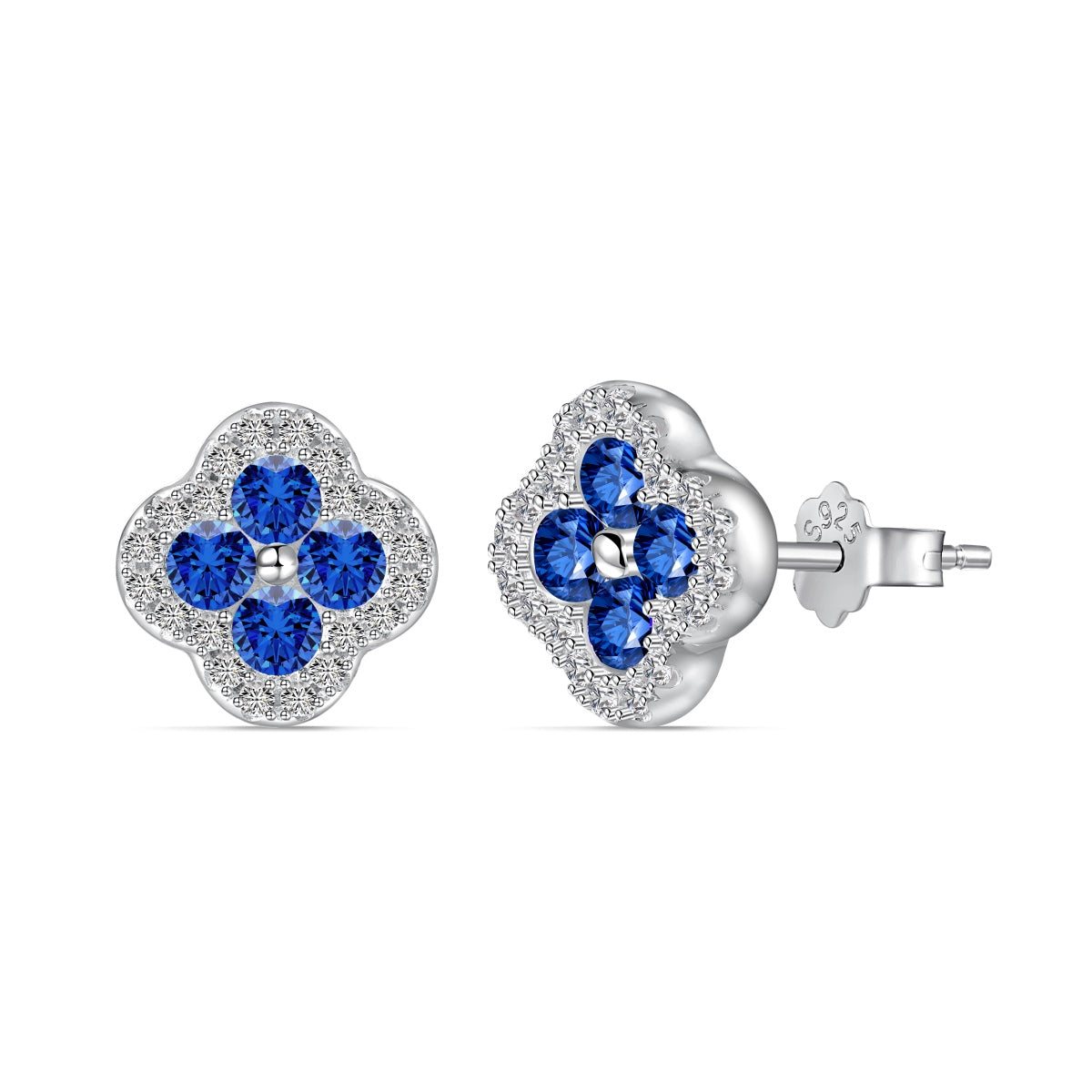 [Royal]Four-Leaf Clover Flower Shaped Earrings