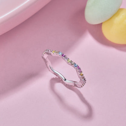 [Royal]Dainty Colorful Round Cut Party Ring