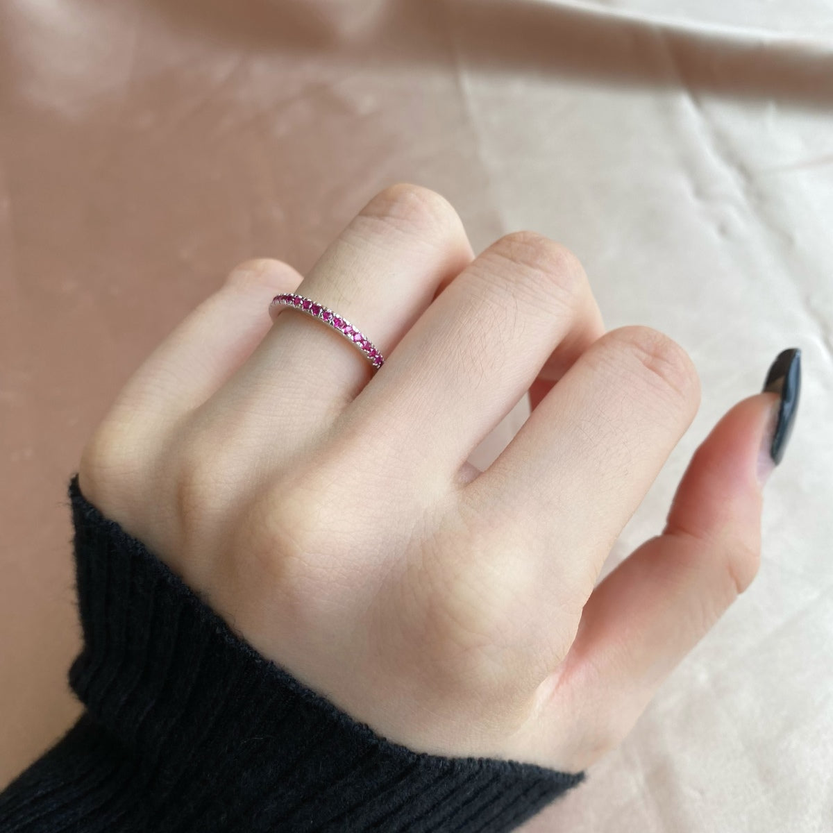 [Royal]Delicate Sparkling Round Cut Daily Ring