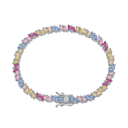 [Royal]Ornate Sparkling Multi Cut Party Bracelet