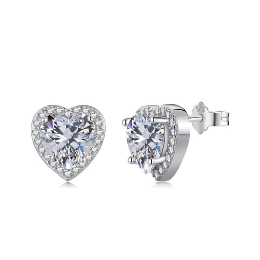 [Royal]Sparkling Heart Shape Lover Earrings