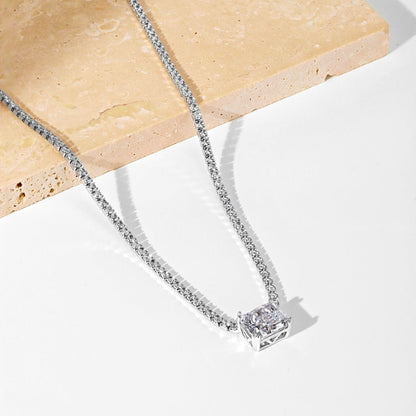 [Royal]4.0 Carat Elegant Radiant Cut Necklace