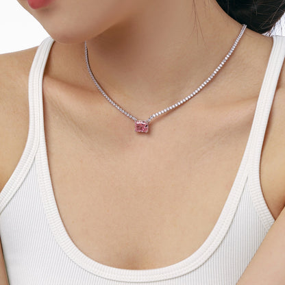 [Royal]4.0 Carat Elegant Radiant Cut Necklace