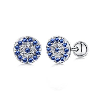 [Royal]Devil's Eye Ear Bone Nail Earrings