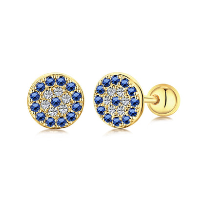 [Royal]Devil's Eye Ear Bone Nail Earrings