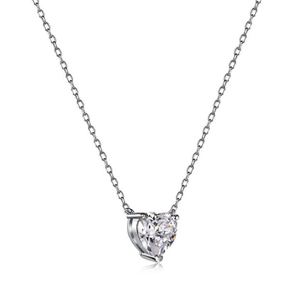 [Royal]Heart Shape Main Stone Pendant Collarbone Necklace