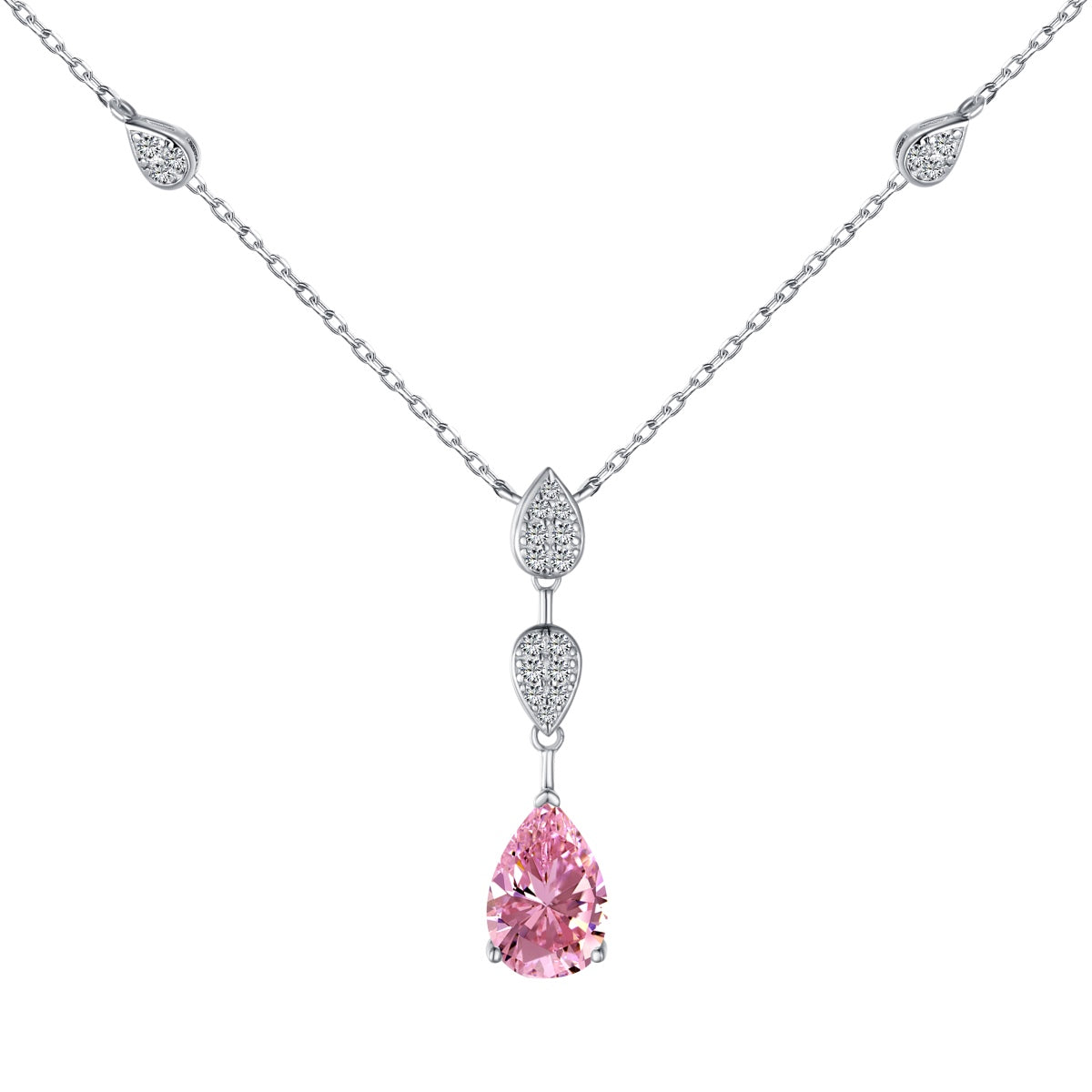 [Royal]Dazzling Pear Cut Necklace