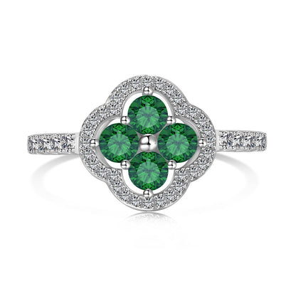 [Royal]Four Leaf Clover Flower Design Ring