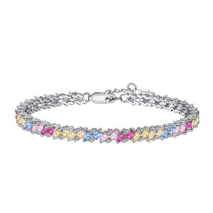 [Royal]Ornate Sparkling Multi Cut Party Bracelet