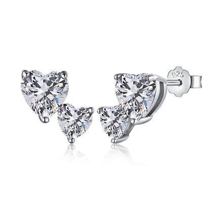 [Royal]Double Heart-Shape Classic Princess Style Earrings