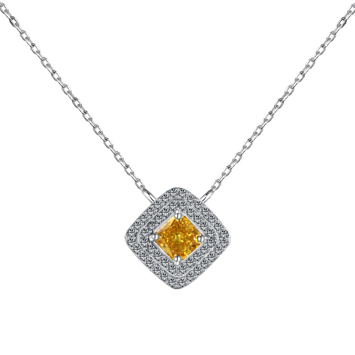 [Royal]Sparkling Asscher Cut Necklace