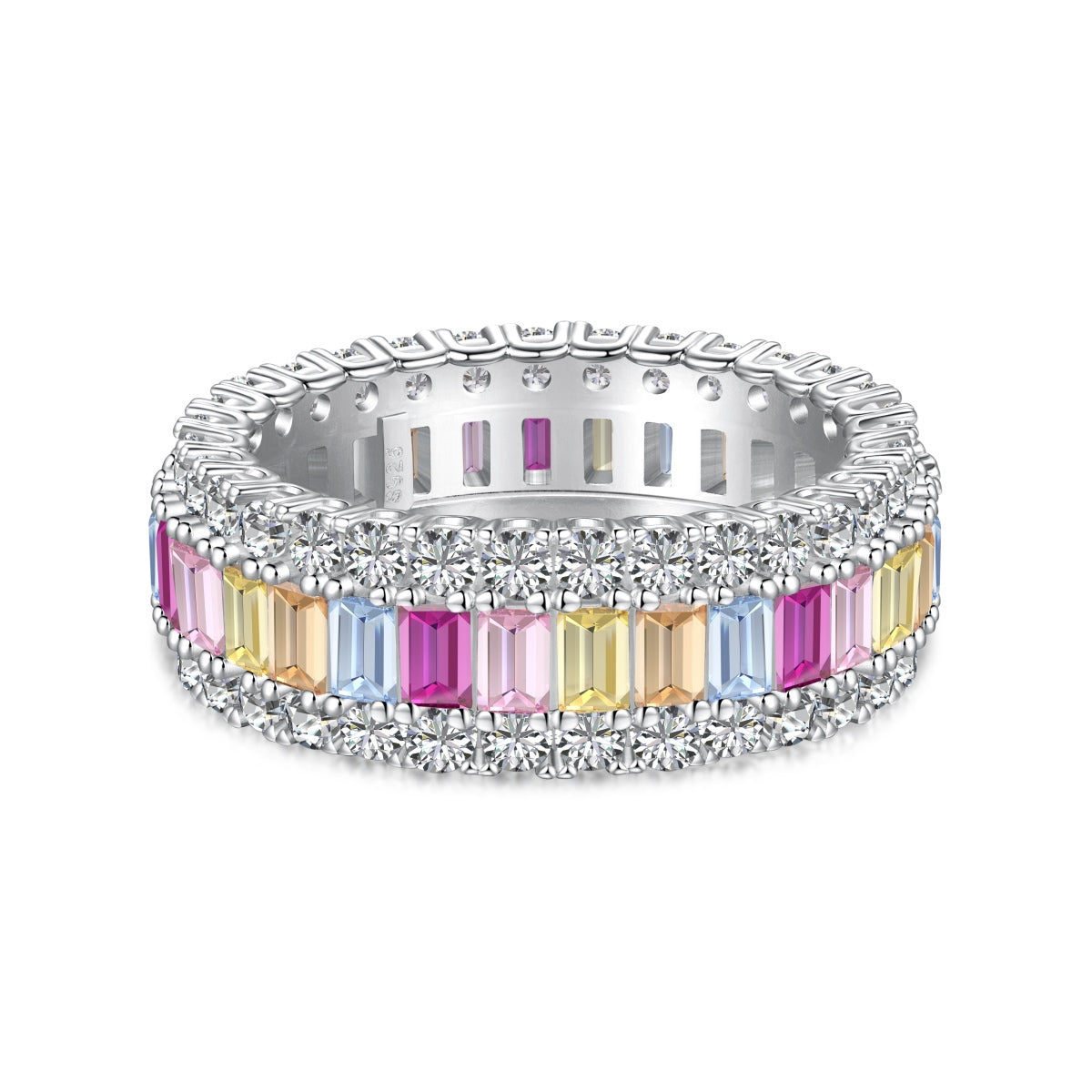 [Royal]Dainty Colorful Radiant Cut Daily Ring