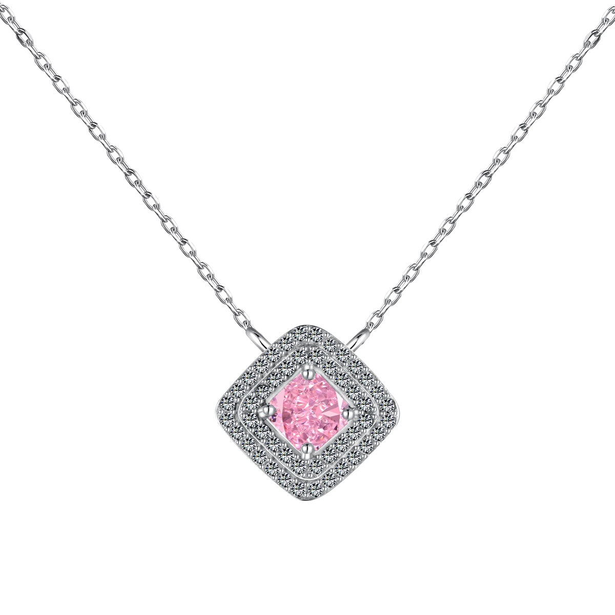 [Royal]Sparkling Asscher Cut Necklace