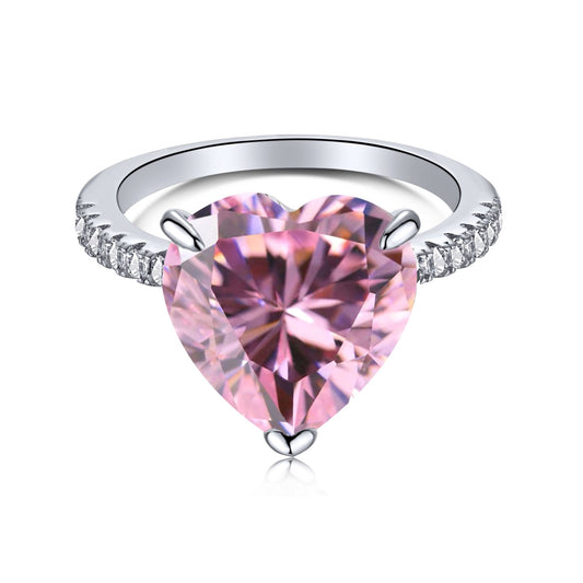 [Royal]6.0 Carat Luxurious Sparkling Romantic Heart Cut Lover Ring