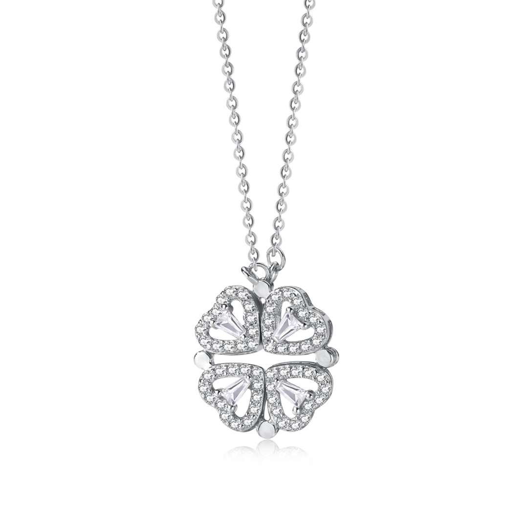 [Royal]Ornate Heart Cut Flower Shape Necklace