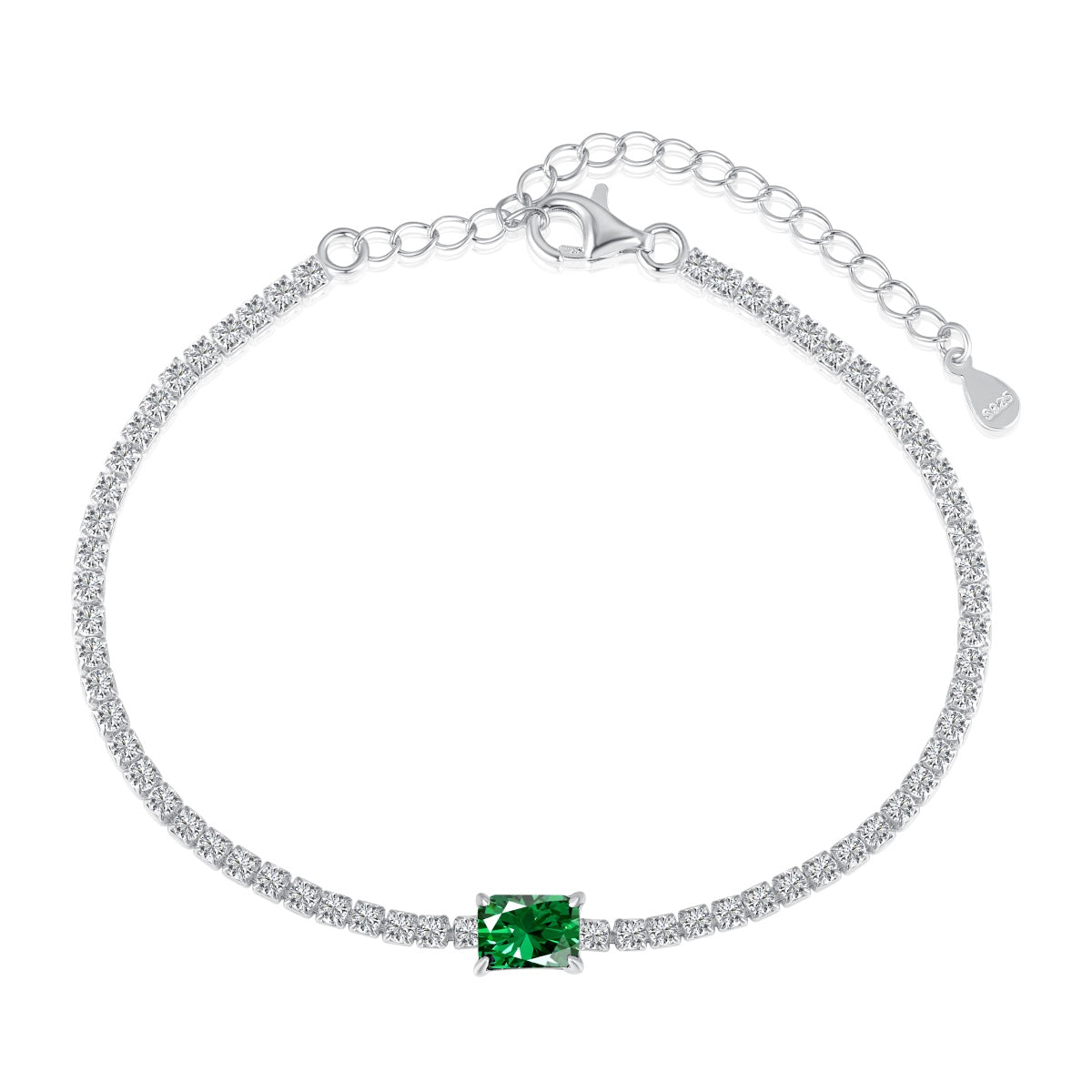 [Royal]1.0 Carat Unique Emerald Cut Banquet Bracelet