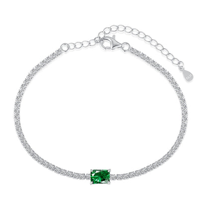 [Royal]1.0 Carat Unique Emerald Cut Banquet Bracelet