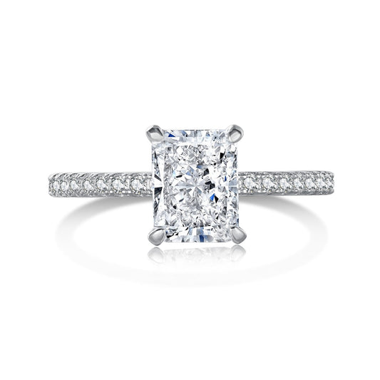 [Royal]2.0 Carat Dazzling Sparkling Radiant Cut Party Ring