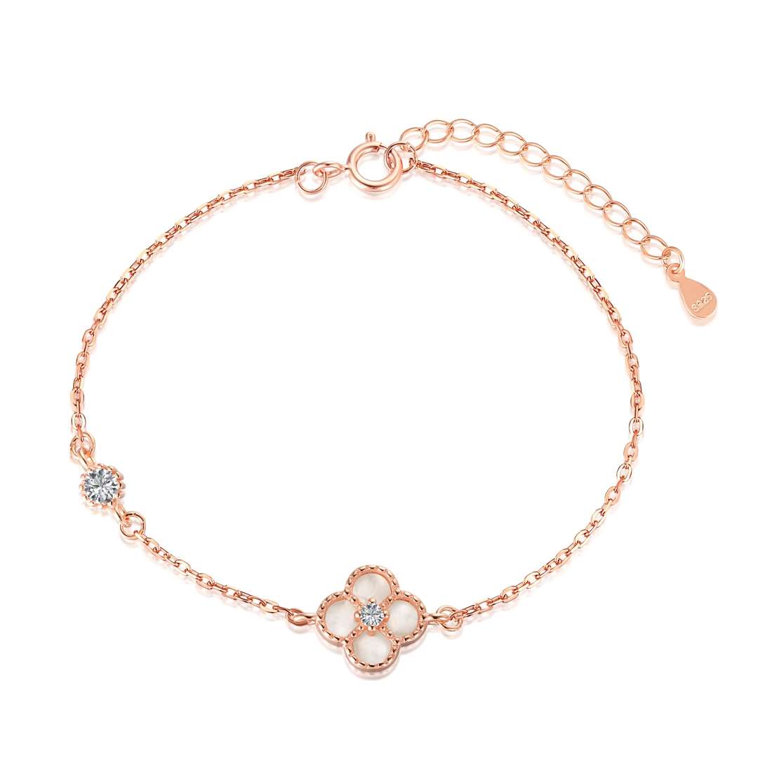 [Royal]Delicate Four Leaf Clover Bracelet