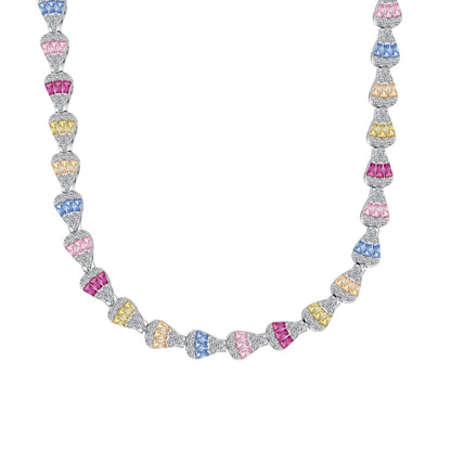 [Royal]Radiant Colorful Rainbow Necklace