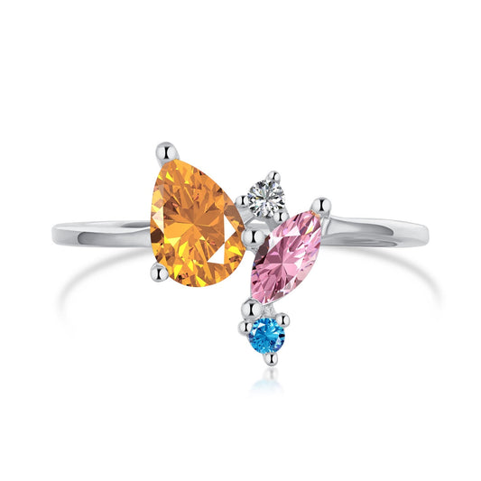 [Royal]Radiant Colorful Multi Cut Daily Ring