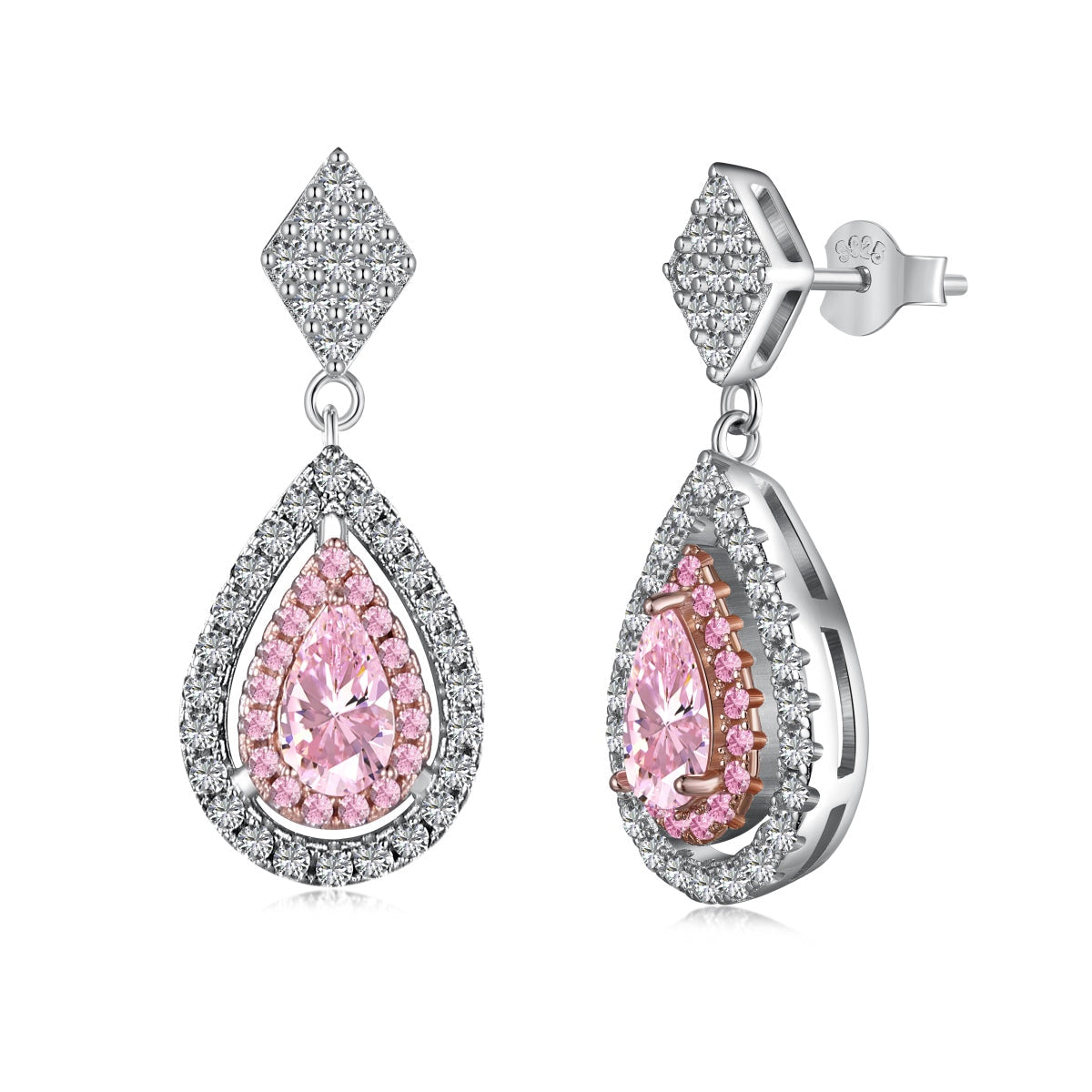 [Royal]Ornate Delicate Water Drop Shape Banquet Earrings