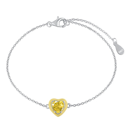 [Royal]Sparkling Romantic Heart Shape Lover Bracelet