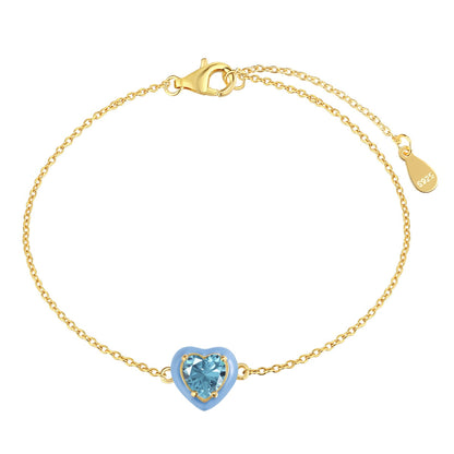 [Royal]Sparkling Romantic Heart Shape Lover Bracelet