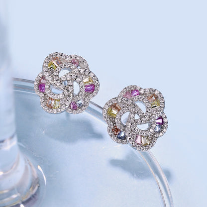 [Royal]Exquisite Flower Shape Daily Earrings