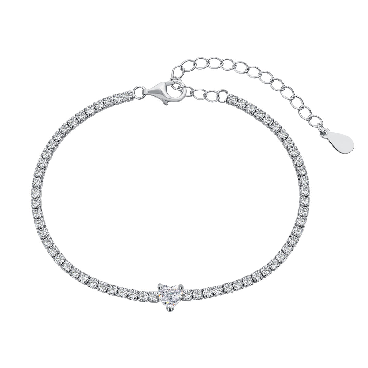 [Royal]0,5 Karat Elegantes romantisches Herzform-Liebhaberarmband