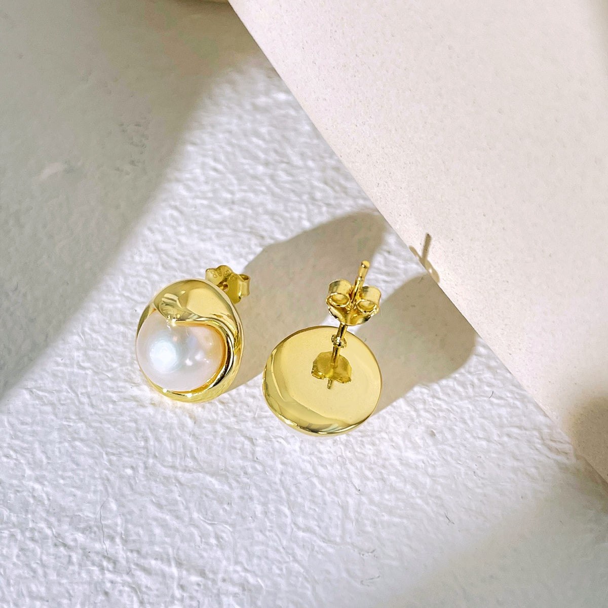 [Royal]Dainty Bread Pearl Earrings