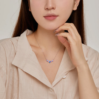 [Royal]Dainty Colorful Heart Necklace