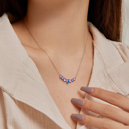 [Royal]Dainty Colorful Heart Necklace